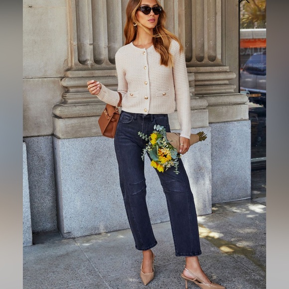 ⭐️Knit Gold Button Cardigan NWOT - Picture 4 of 12